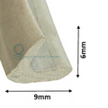TSEC 016-  White EPDM Sponge Rubber Seal with Fin – Self-Adhesive Gap Filler & Air Seal