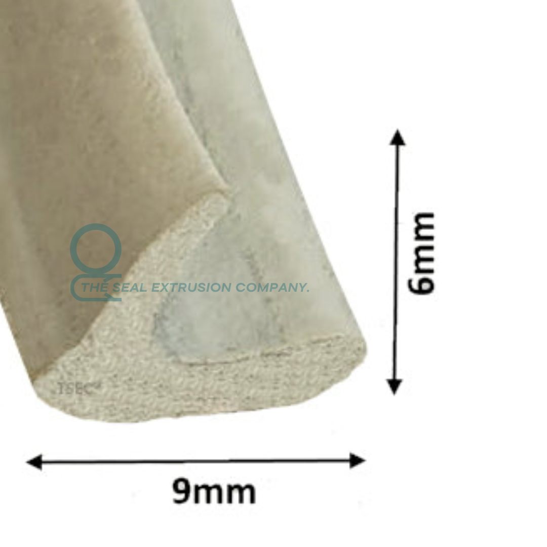 TSEC 016-  White EPDM Sponge Rubber Seal with Fin – Self-Adhesive Gap Filler & Air Seal