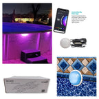27' x 54" Round Saltwater Friendly Resin Frame Above Ground Downtowner Pool with Lighting