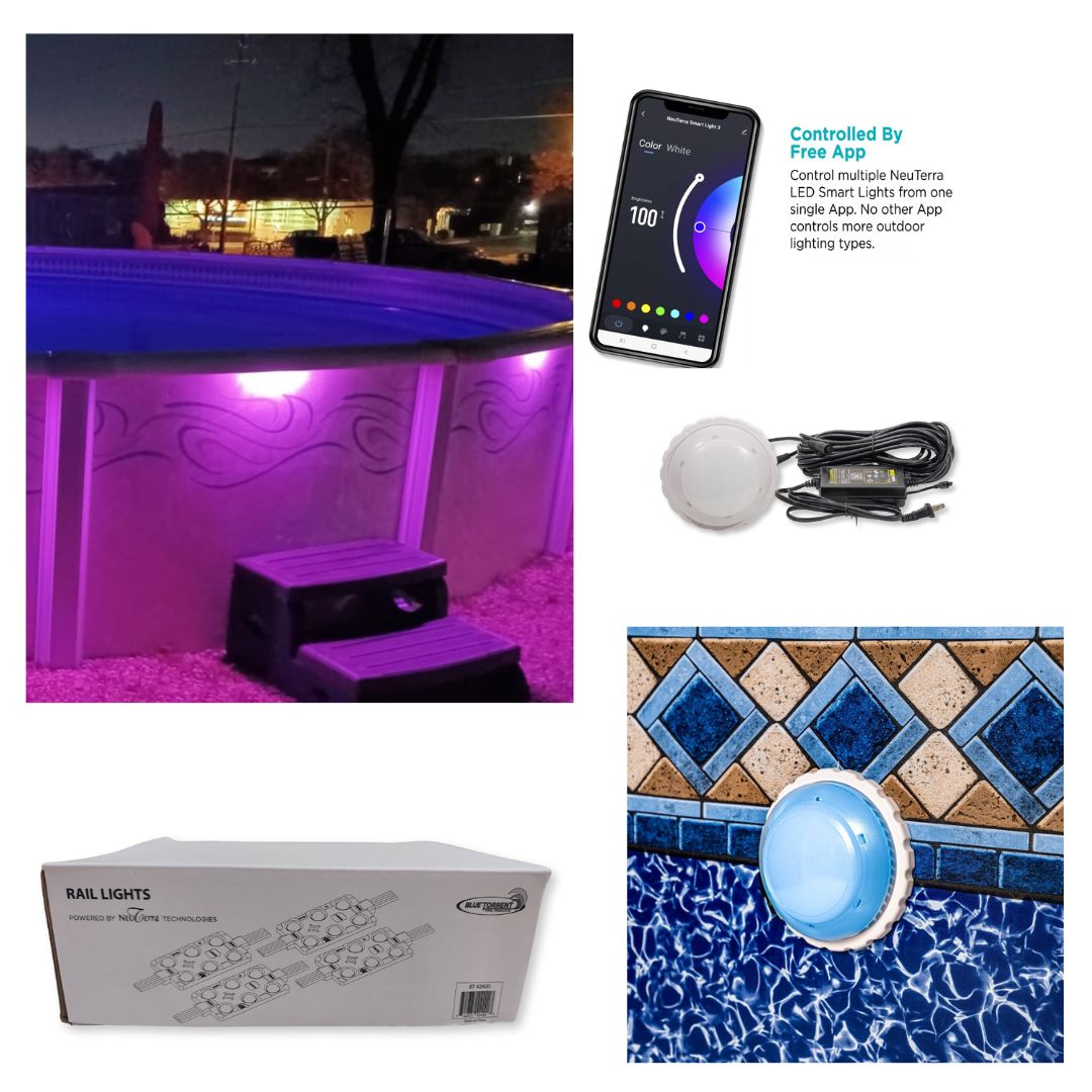 15' x 54" Round Above Ground  Resin Downtowner Pool with Light