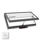 VELUX Solar Powered Venting Curb Mount Skylight - White Solar Powered Shade