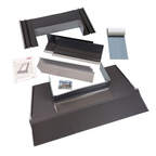 14 in. Curb Mount Rigid Sun Tunnel Skylight with Wildfire Glass and ECL Shingle Roof Flashing