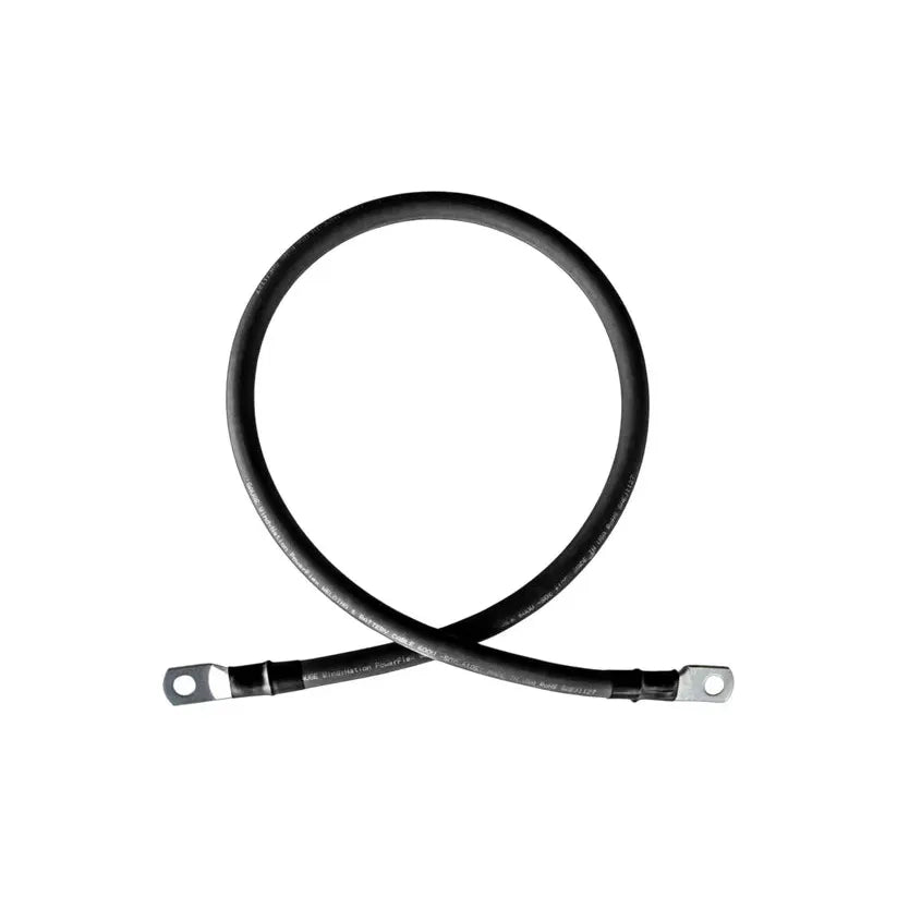 16mm² (110 Amp) Hi-Flex Battery Cable With M10 Lugs - BLACK
