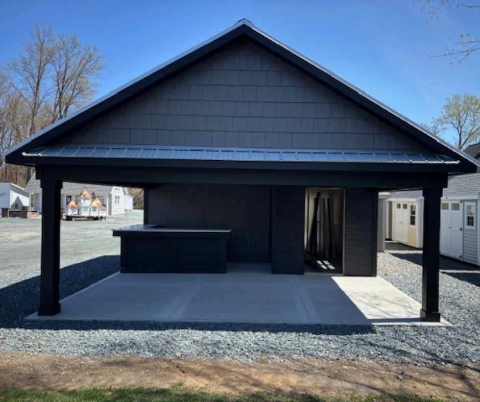 DISPLAY - 20' X 24' GRAND LANAI POOLHOUSE LP LAP SIDING- BLACK