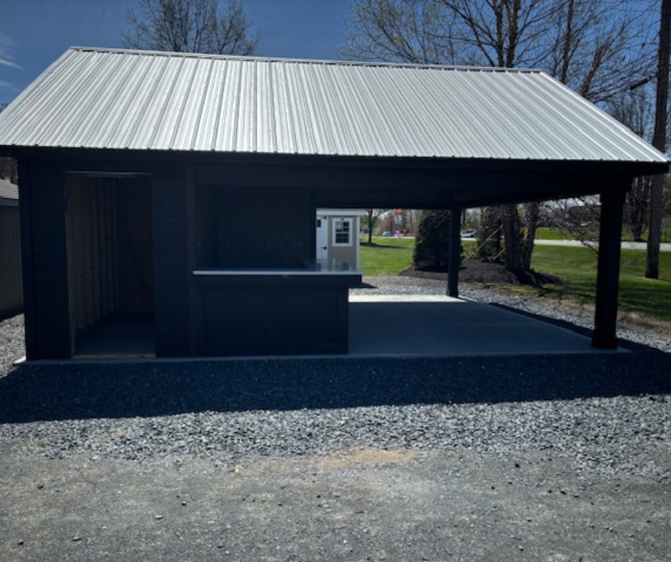 DISPLAY - 20' X 24' GRAND LANAI POOLHOUSE LP LAP SIDING- BLACK