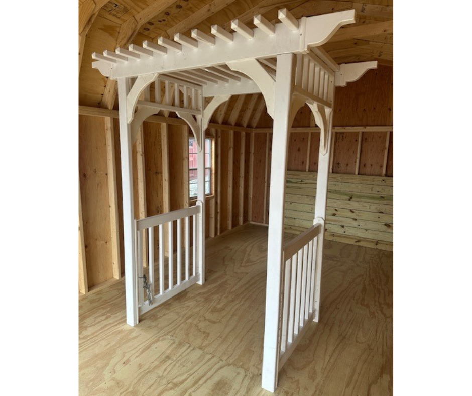 4' WHITE VINYL ARBOR WITH GROUND ANCHORS