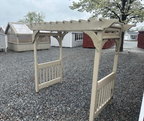 6' CLAY VINYL ARBOR WITH GROUND ANCHORS