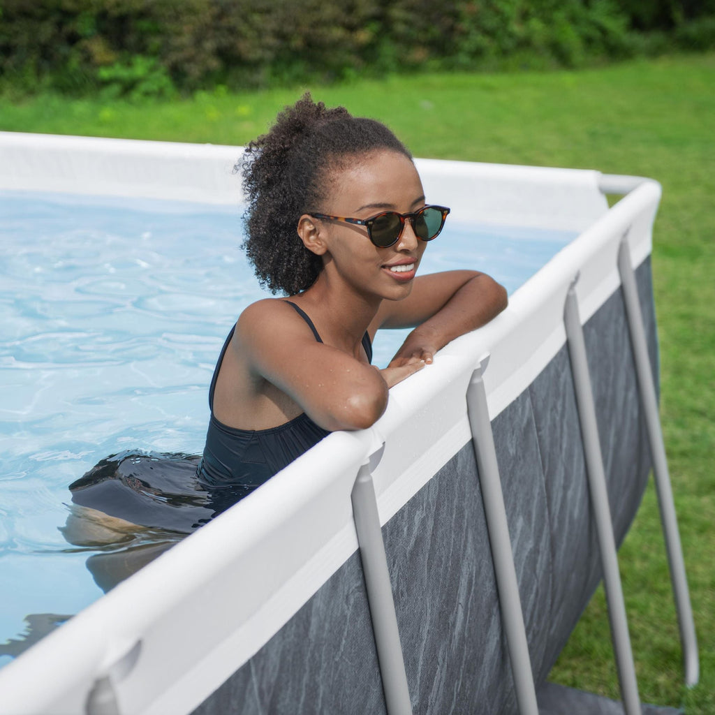 13.3ft x 6.7ft x 39.5in Rectangular Steel Pro MAX Above Ground Pool Set