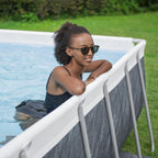 13.3ft x 6.7ft x 39.5in Rectangular Steel Pro MAX Above Ground Pool Set