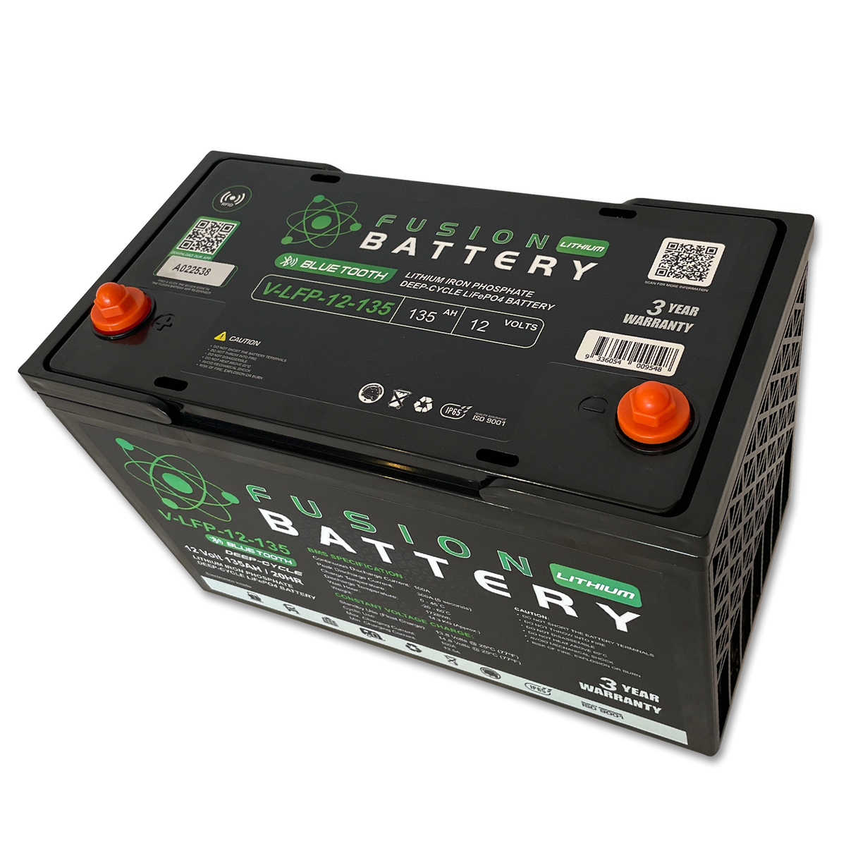 V-LFP-12-135 | 12v 135AH Fusion Lithium Battery | Deep Cycle