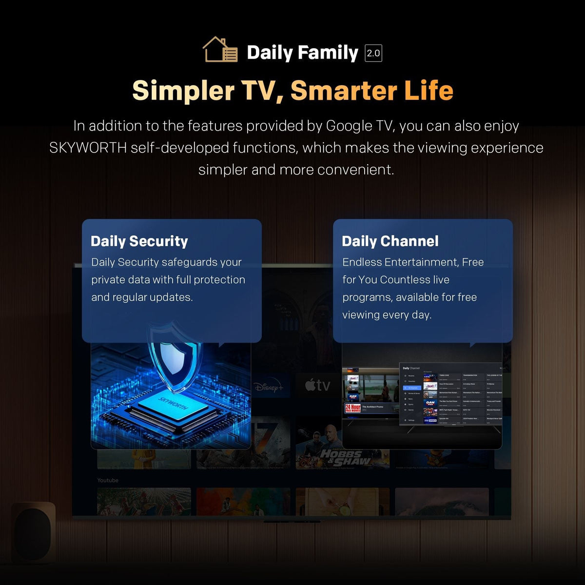 Skyworth 55" Q6600H 4K QLED+ 120Hz Smart Google TV