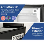 GECKO 125L Portable Upright Fridge, 12V/24V for Motorhome, Caravan, Black