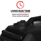 GENPOWER 4.7kW Peak 3.8kW Inverter Generator, Push Button & Remote Start, Portable w/ Wheels, Camping, Backup, Mobile A/C