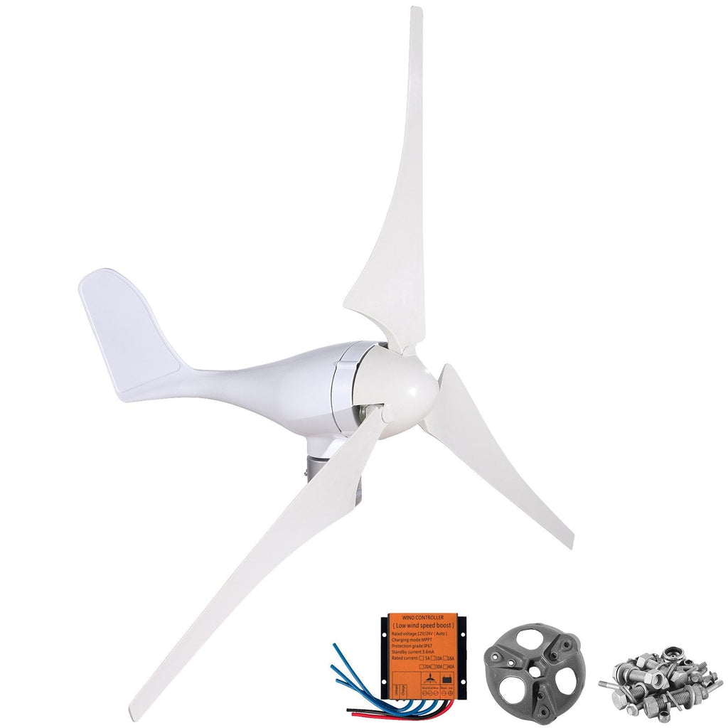 VEVOR Wind Turbine 400Watt Wind Turbine Generator DC 12V Wind Turbine Generator 3/5 Blades with Controller (400Watt)