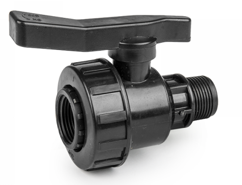 IBC 2” S60X6 Cap with Large Plastic Valve and MDPE Tee 32mm