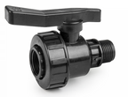 IBC 2” S60X6 Cap with Large Plastic Valve and 16mm Barbed Straight