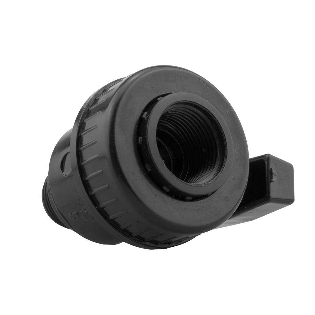 Wall Flange Kit 32mm MDPE + Large Plastic Valve 3/4" BSP