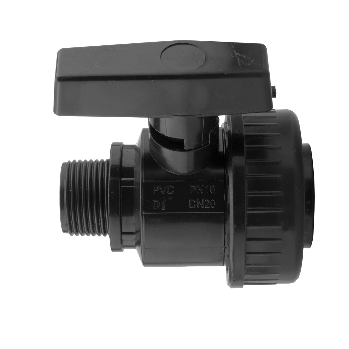 Wall Flange Kit 25mm MDPE + Large Plastic Valve & 25mm MDPE Straight