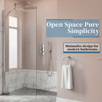 Safira 8mm Glass Walk-In Wetroom Shower Screen - Chrome
