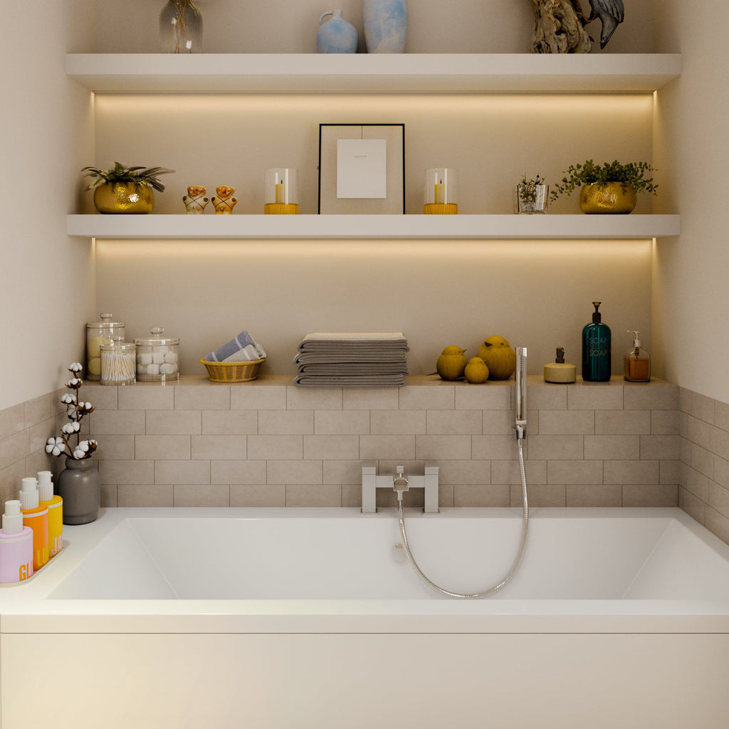 Kinetic Square Waterfall Bath Shower Mixer Tap