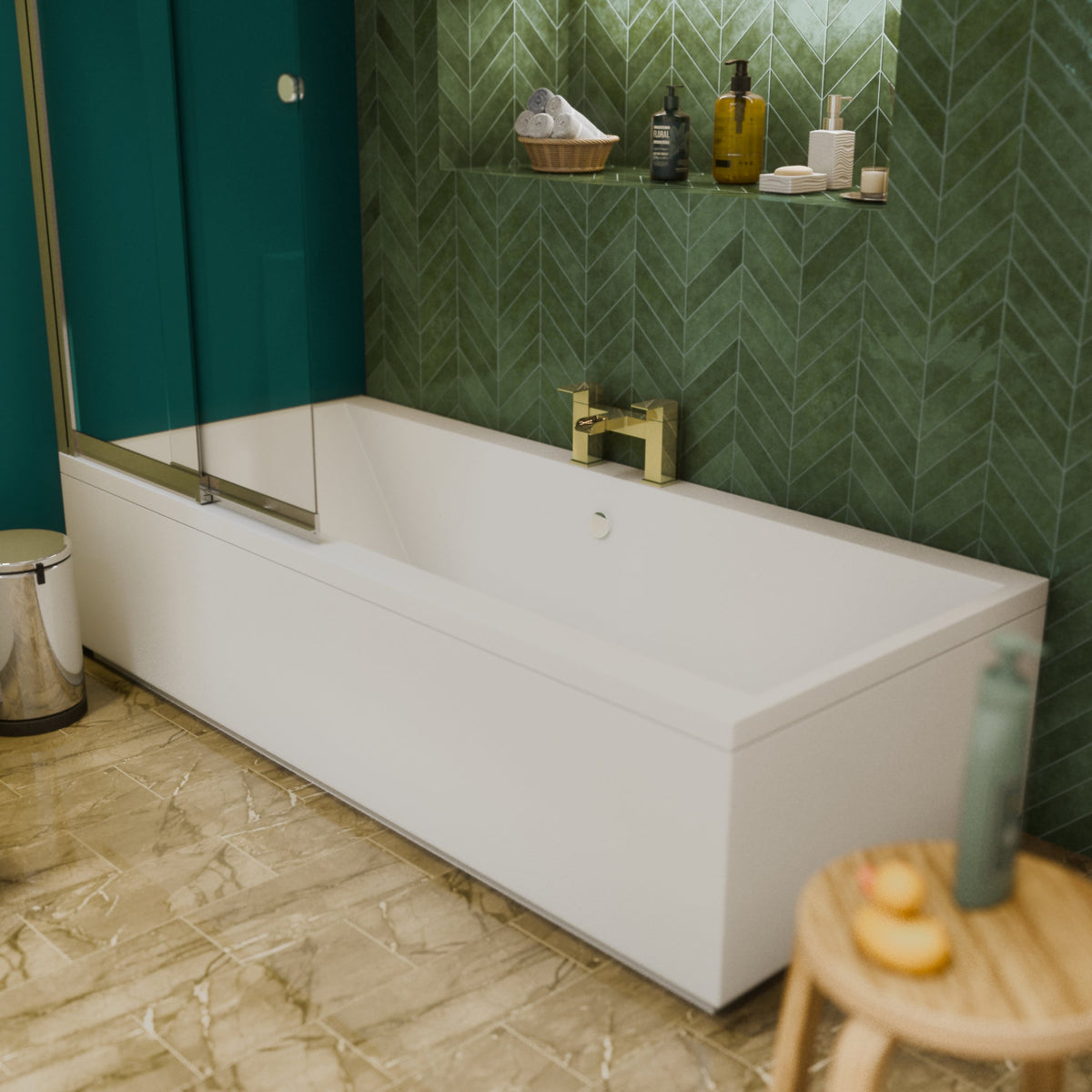 Kinetic Square Waterfall Bath Filler Tap