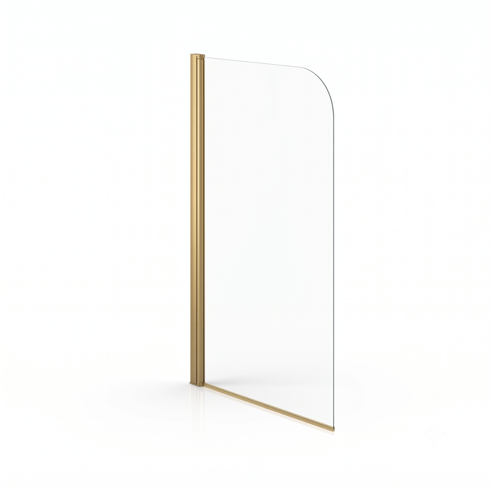 Luxur 6mm Glass Curved Pivot Bath Screen - 1400mm x 800mm