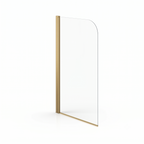 Luxur 6mm Glass Curved Pivot Bath Screen - 1400mm x 800mm