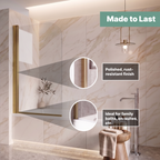 Luxur 6mm Glass Curved Pivot Bath Screen - 1400mm x 800mm