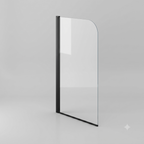 Luxur 6mm Glass Curved Pivot Bath Screen - 1400mm x 800mm