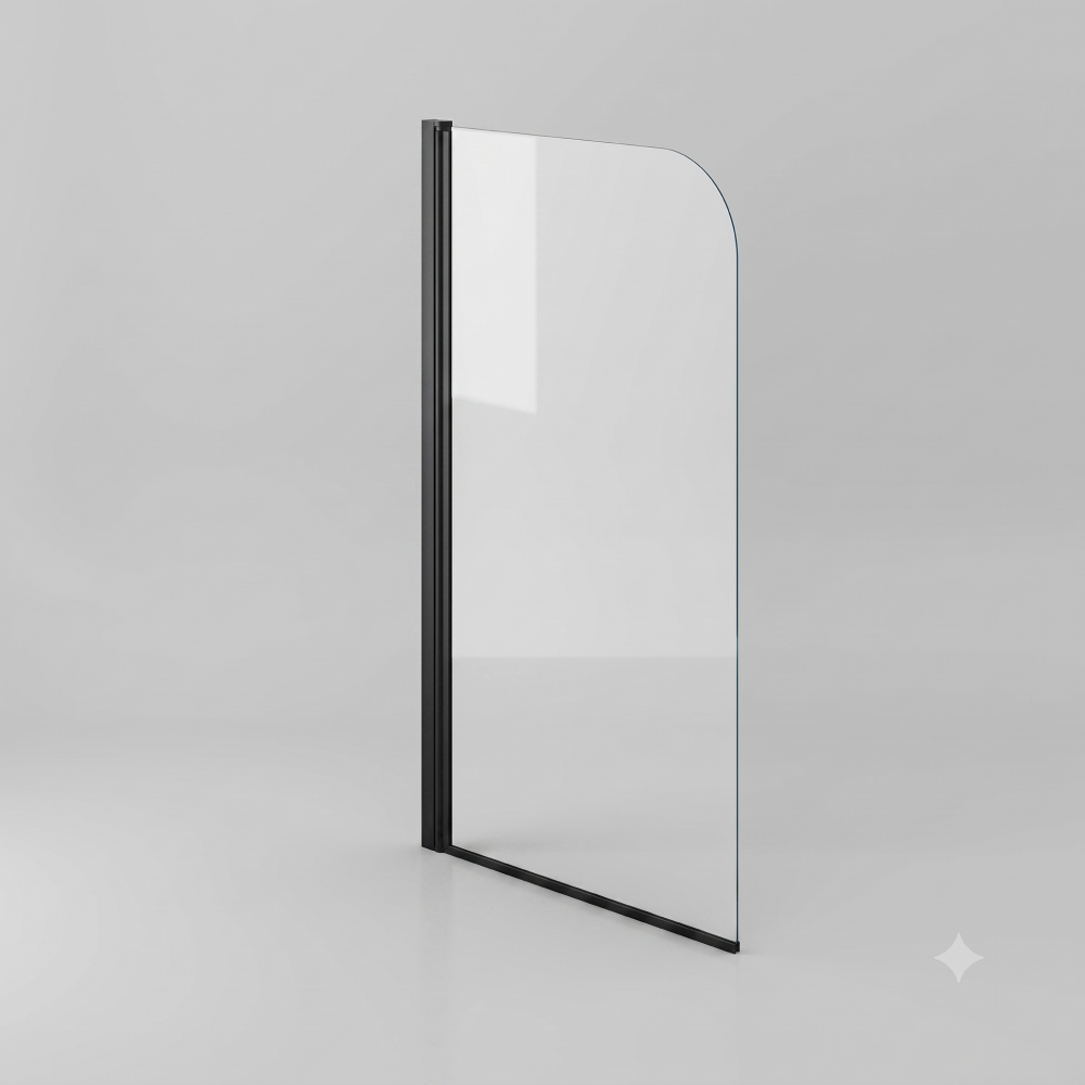 Luxur 6mm Glass Curved Pivot Bath Screen - 1400mm x 800mm