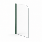 Luxur 6mm Glass Curved Pivot Bath Screen - 1400mm x 800mm