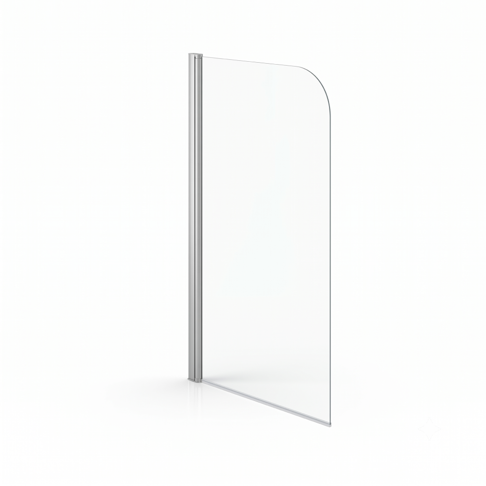 Luxur 6mm Glass Curved Pivot Bath Screen - 1400mm x 800mm