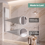 Luxur 6mm Glass Curved Pivot Bath Screen - 1400mm x 800mm