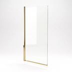 Velora 6mm Glass Square Edge Pivot Bath Screen - 1400mm x 800mm
