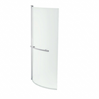 Eclipse 6mm Glass Curved Bath Screen with Towel Rail - 1400mm x 730mm