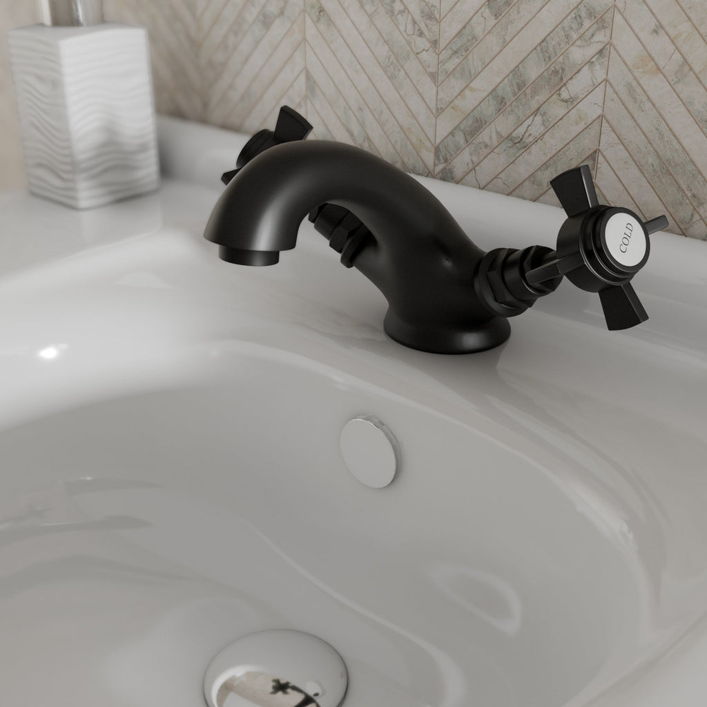 Ripple Basin Mixer Tap with Push Button Waste