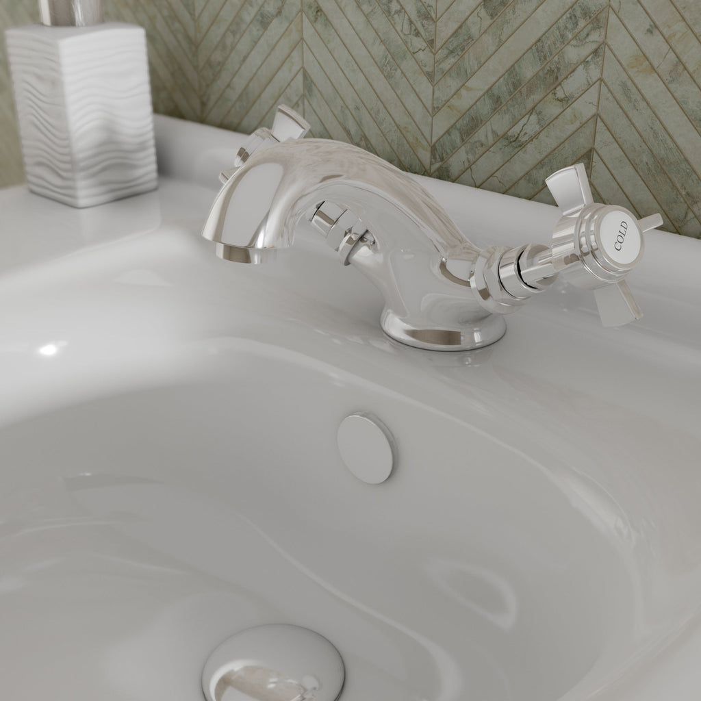 Ripple Basin Mixer Tap with Push Button Waste
