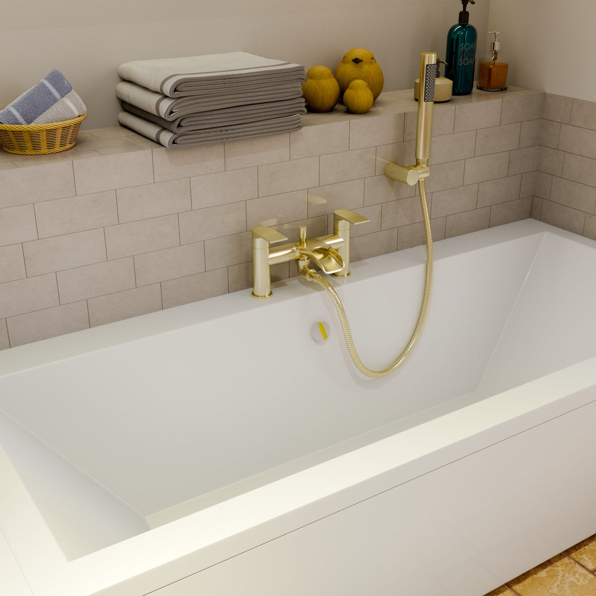 Stream Round Waterfall Bath Shower Mixer Tap