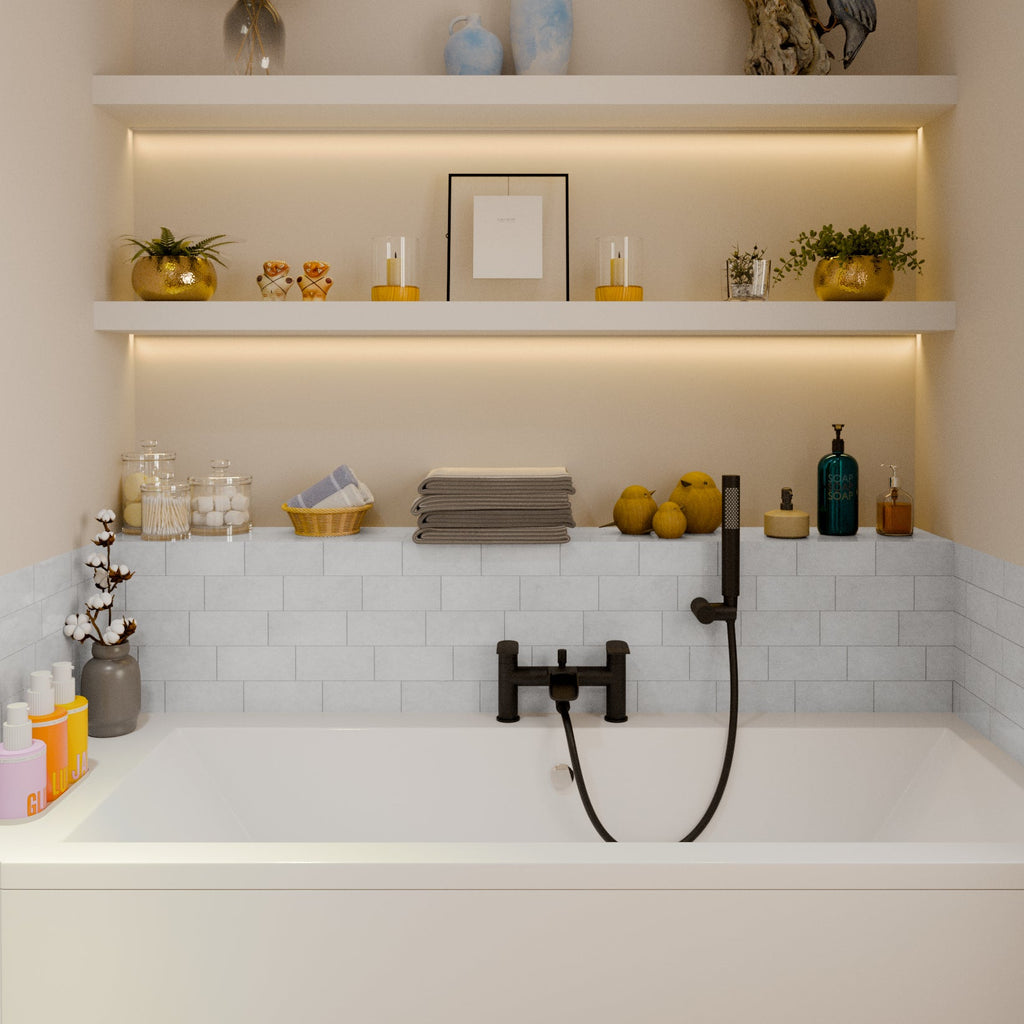 Stream Round Waterfall Bath Shower Mixer Tap