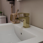 Tidal Basin Mixer Tap with Push Button Waste