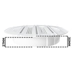 Louvre Vent Round Bella 125mm White