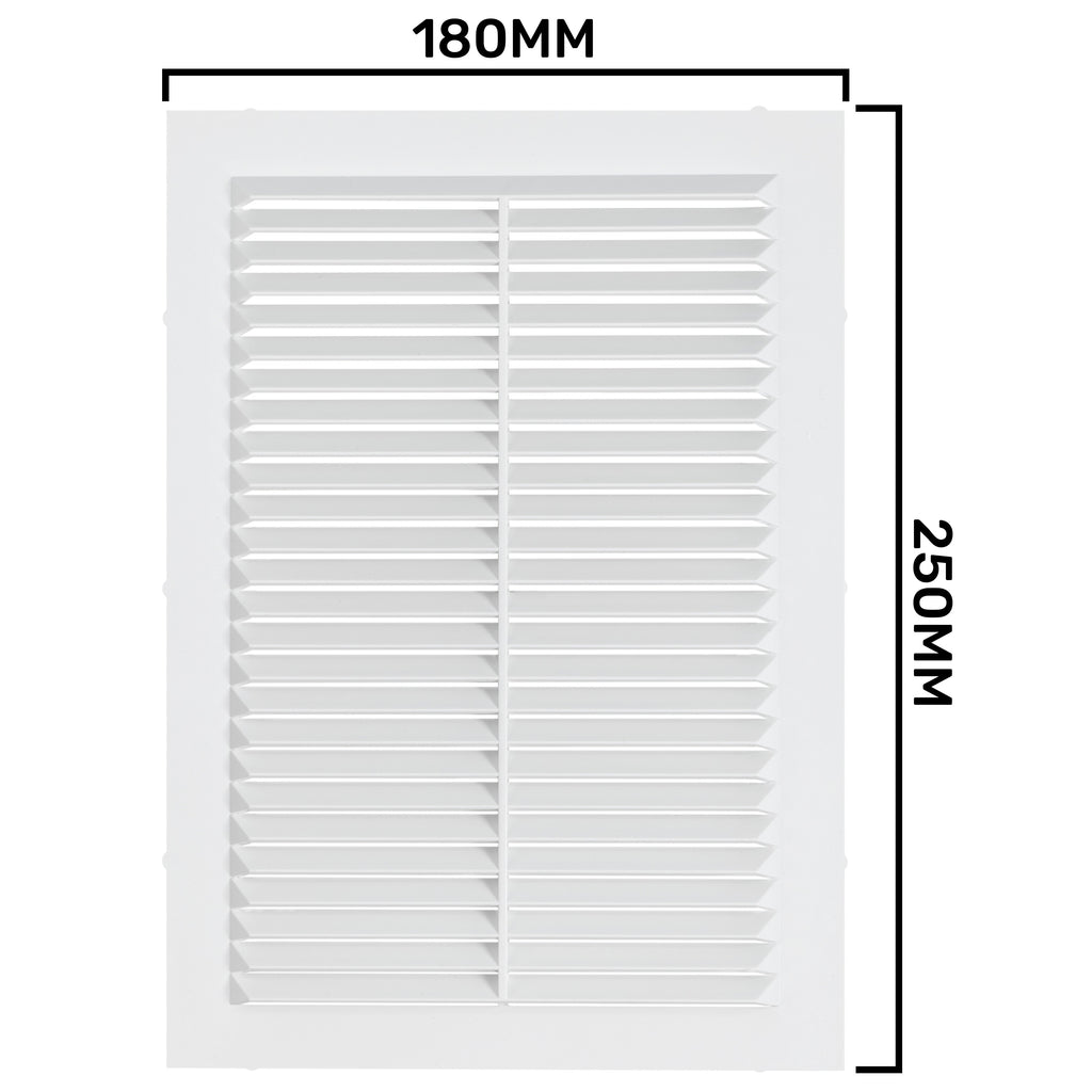 Louvre Vent D/180X250RW Classic 180mm X 250mm with Fly Screen