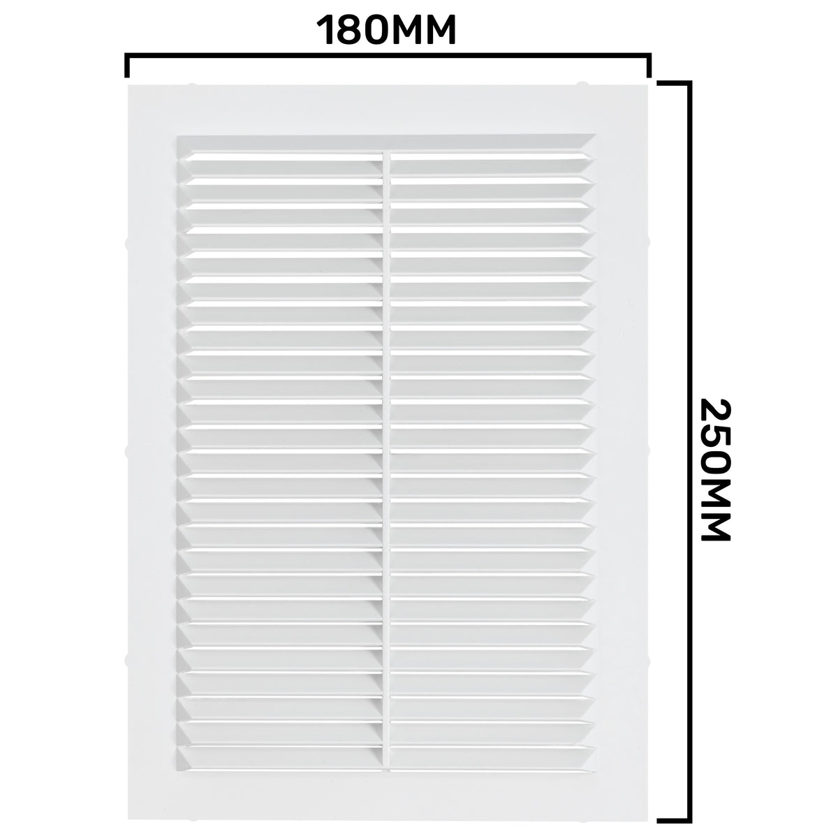 Louvre Vent D/180X250RW Classic 180mm X 250mm with Fly Screen