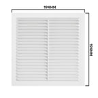 Louvre Vent  D/195W 195mm X 195mm with Fly Screen