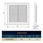 Louvre Vent D/250RW Classic 250mm