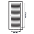 Louvre Vent White DL/90X240RW LUX With Fly Mesh