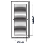 Louvre Vent White DL/140X210 RW LUX With Fly Mesh