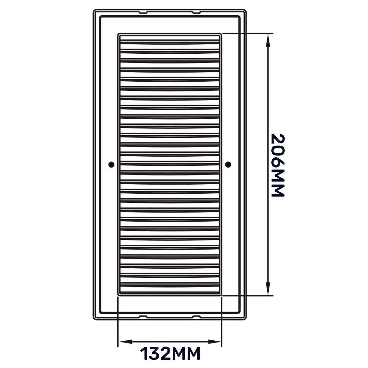 Louvre Vent White DL/140X210 RW LUX With Fly Mesh