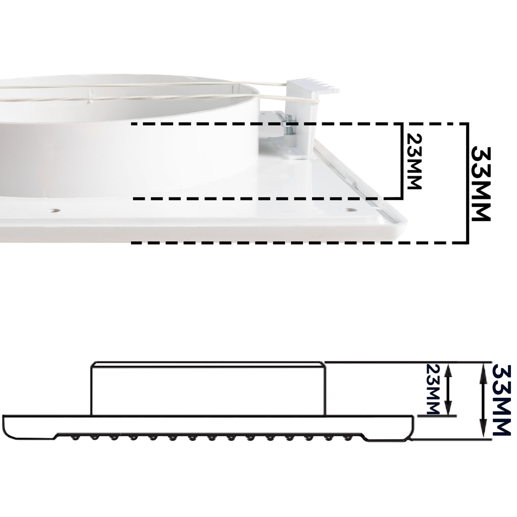 Louvre Vent White DL/100 RW LUX With Fly Mesh