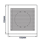 Louvre Vent White DL/125 RW LUX With Fly Mesh